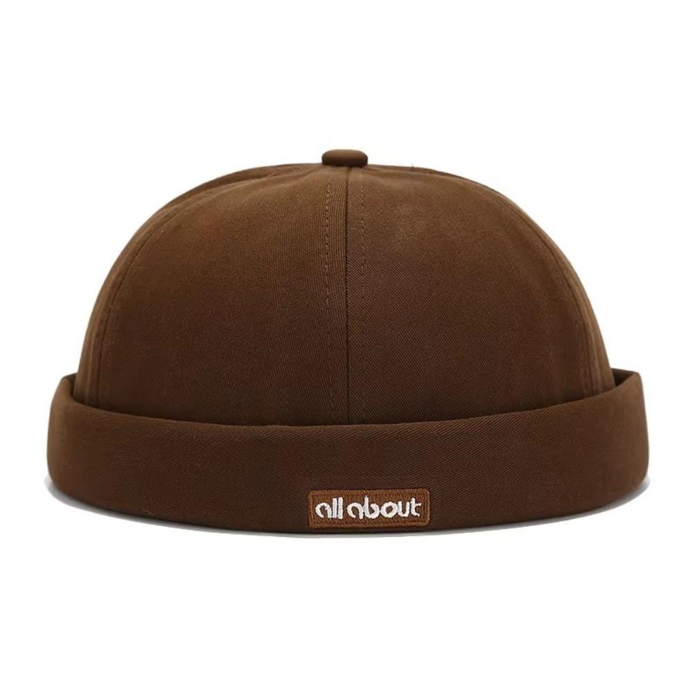 

Adjustable Melon Skin Hat Hip Hop Sun Hat Casual Beanie Hat Outdoor кавовий