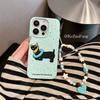 Three dimensional Dachshund Dog Suitable for IPhone16promax Apple 14 Mobile Phone Case 13 Women's Model 12 Soft 11 15plus
