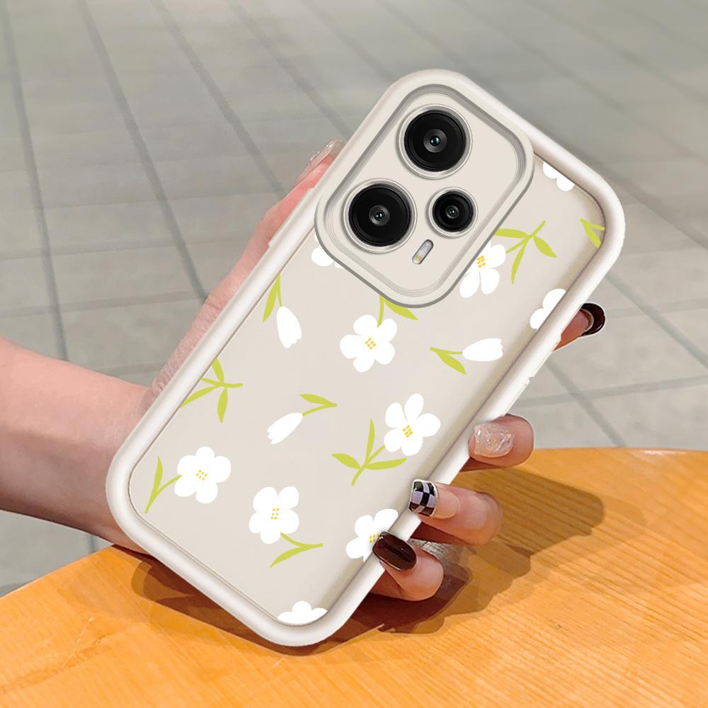 

Мягкий силиконовый квадратный чехол с рисунком лестницы для телефона, полное покрытие, противоударный защитный резиновый чехол для камеры для Xiaomi Redmi Redmi Note 13 Pro 4G белый