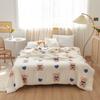 Cartoon Space Bear Rocket Pattern Summer Quilt Skin-friendly Comfortable Air Conditioning Quilted Quilt for Kids Boys Girls