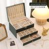 Exquisite Three-Layer Jewelry Box 2025 - Large Capacity for Earrings and Necklaces