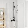 Shower System Set Black 100 Cm Stainless Steel