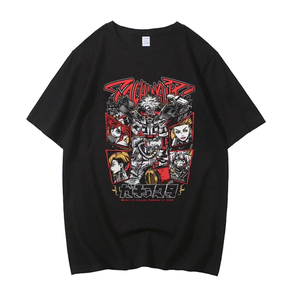 Kinder-T-Shirt mit japanischem Anime-Gachiakuta-Print, Y2K-Unisex- und Damenbekleidung, Harajuku-Stil, reine Baumwolle, Eltern-Kind-Top