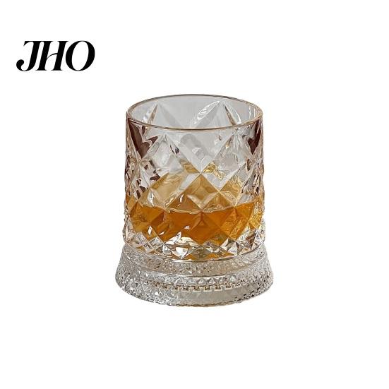 Verre à Whisky Rotatif Cadeau pour Papa, Tournant avec Lumière LED, 260ml Gravé Cadeau pour Amateur de Vin Papa Tumbler, Cadeau Fête des Pères, Compatible avec Glaçons