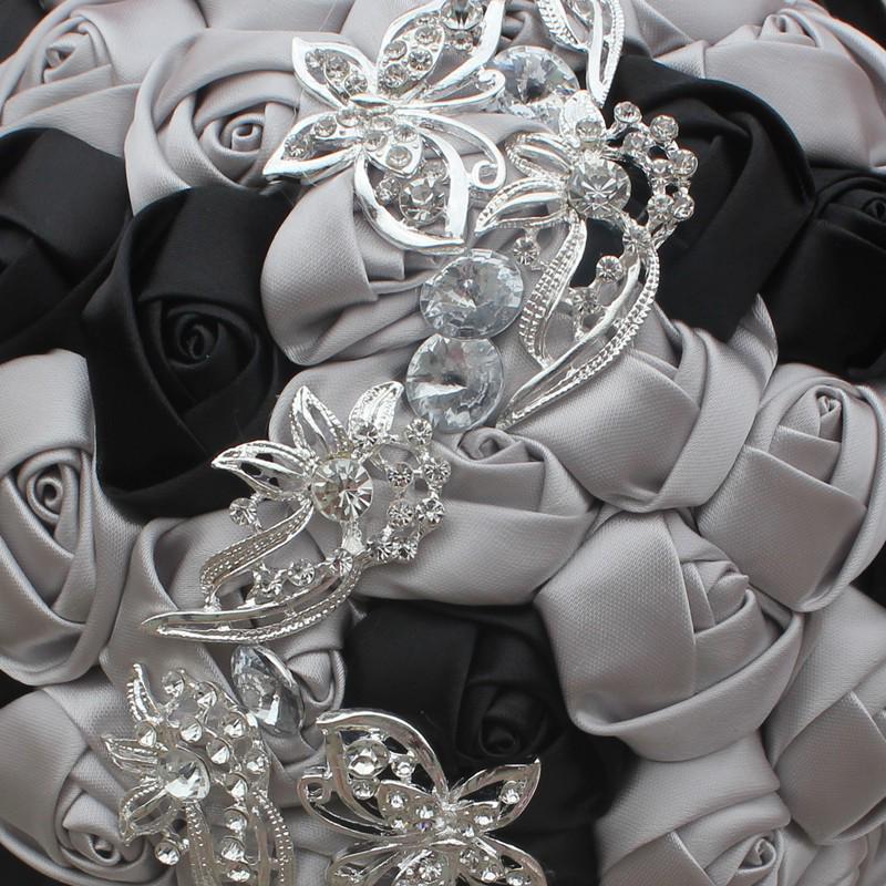 Wifelai Butterfly Drill Ribbon Bridal Bouquet W2216