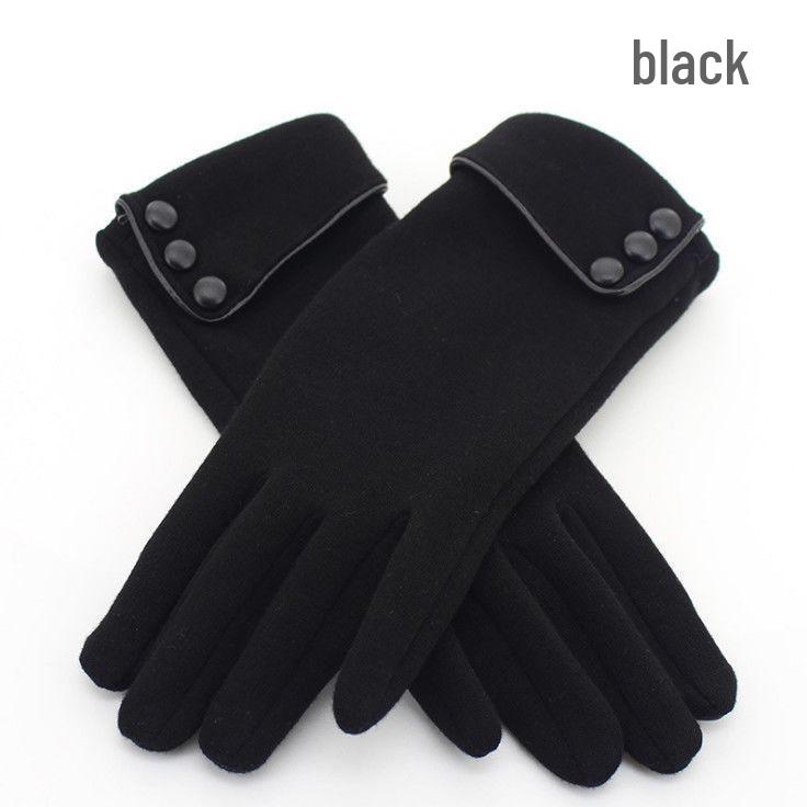 

Women s Winter Windproof Touchscreen Cashmere Gloves - Thick, Warm, Fleece-Lined for Cycling, Korean Style One Size