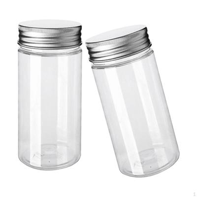 2Pcs Clear Jars with Lids Refillable Canning Jar for Nuts Liquids Travel
