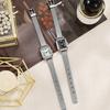 Women Rectangle Dial Watch Roman Numerals Metal Mesh Band Classic Casual Dress Watch Ladies Quartz Analog Wristwatch