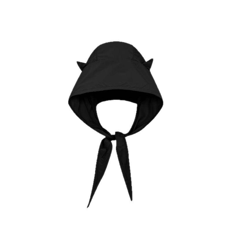 Women's Spring and Summer Thin Sun Protection UV Head Hat Japanese Cute Little Devil Ear Quick Dry Fisherman Hat