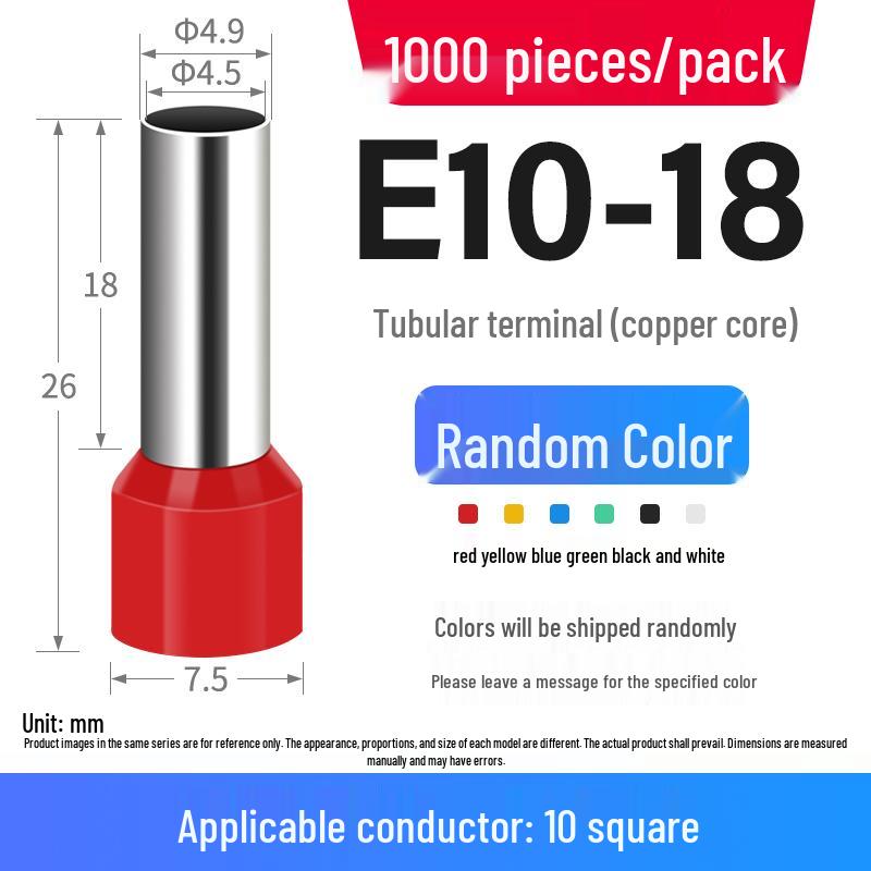 European Pin-Type Pre-Insulated Copper Ferrule Wire Connectors with Crimping Pliers