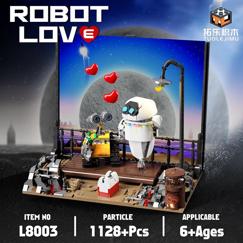 Mini Building Blocks Robot Model L8003 Child Wali Robot Yiwa Boy Building Set Puzzle Toy Decoration Gift