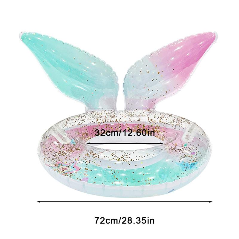 1 Pcs 90# Inflatable Swimming Ring Mermaid Tail Sequin Pool Ring Floating Beach Party Toys For Adult Kids