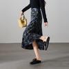 High Waisted Printed Fishtail Skirt 2026 Spring Fashion Temperament Versatile Mid Length Skirt