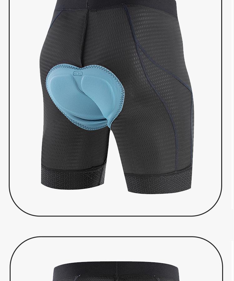 Quick-Dry Breathable Cycling Shorts with Double Arrow Cushion and Sponge Pad