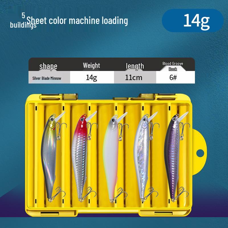 Silbernes Blatt Streamline Minnow Köder: Ultimativer Sinking Twitchbait für Weitwurf-Angeln