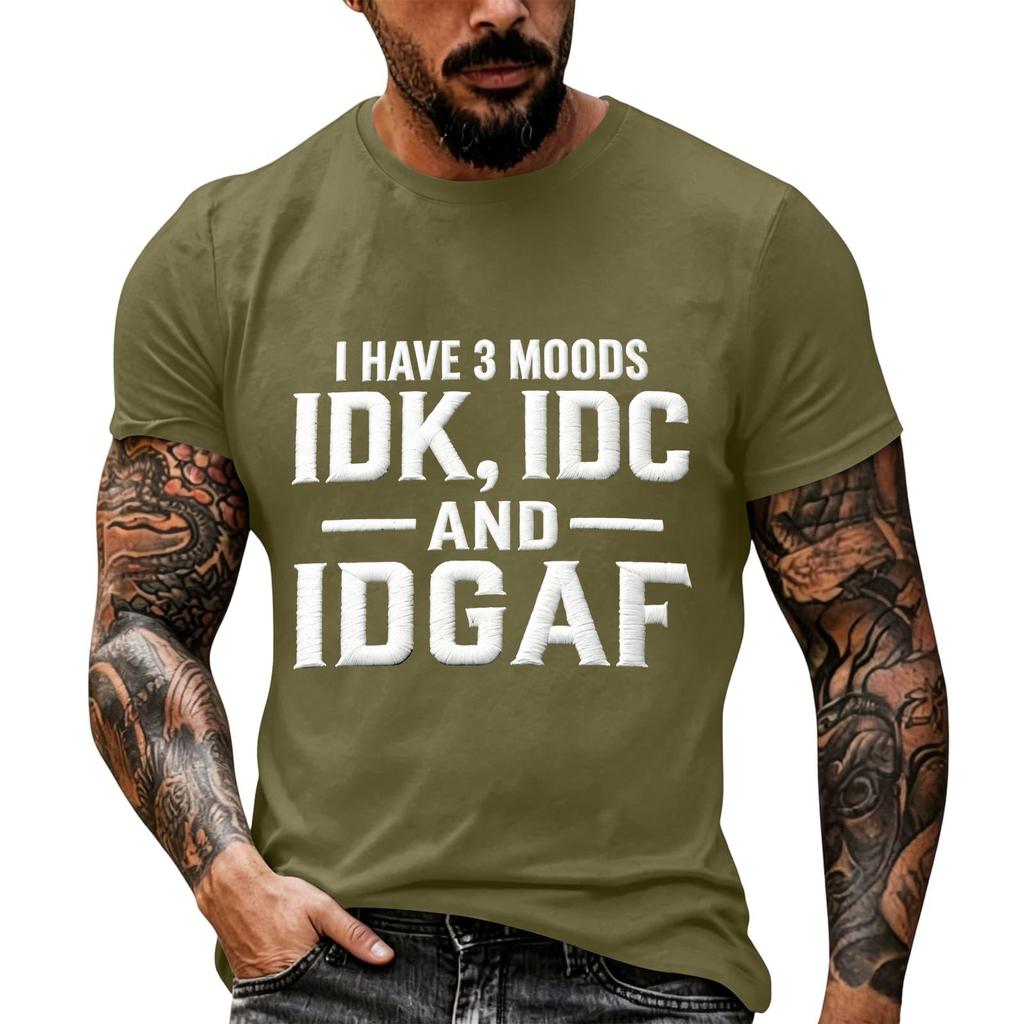 Unisex Funny Casual Neck Short Sleeve T-Shirt