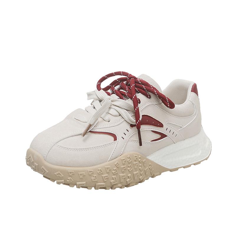 

Fashion German training shoes 2024 new casual breathable lightweight soft sole thick sole heightening Forrest Gump shoes women s versatile 40 червоний