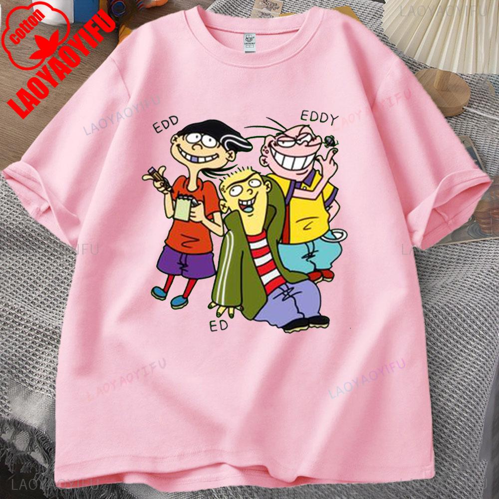 Ed,Edd N Eddy Man T Shirt Ed,Edd N Eddy Printed T-shirt Tops Hip-hop Novelty Trend Simple Style for Outdoor Enthusiasts