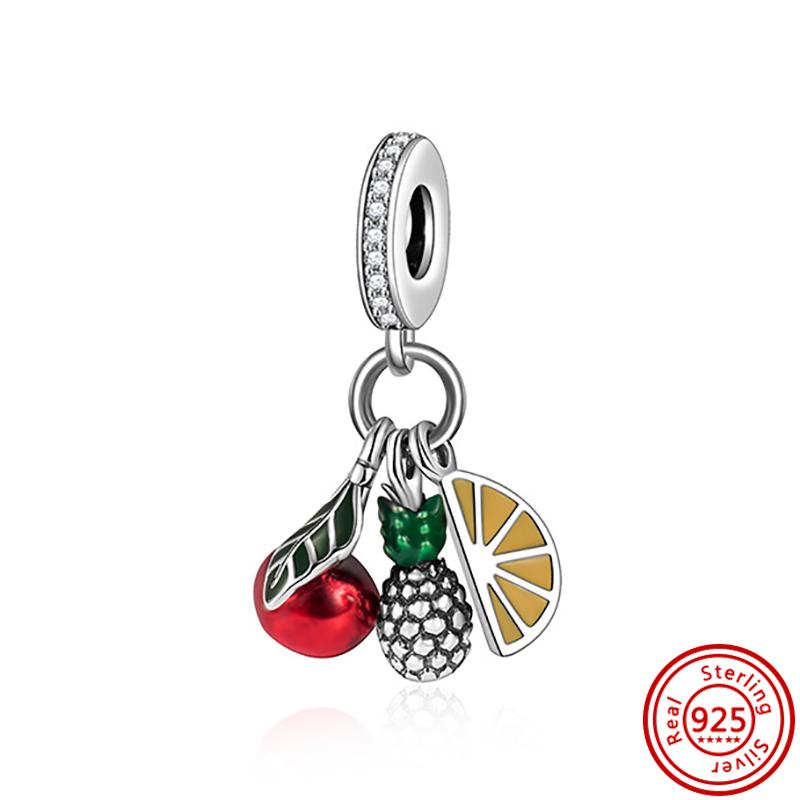 100% S925 Silver Dreamcatcher Apple Sun Glow In the Dark Firefly Star Dangle Fit Original Charms Bracelet Women Jewelry