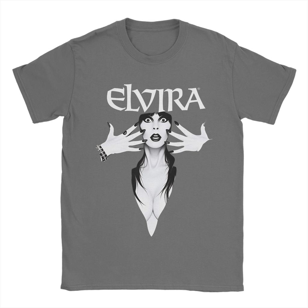 Summer Elvira Mistress of The Dark Novelty T-Shirts  Cotton Tee Shirt for Male Y2K Casual Design Short Sleeve Tees