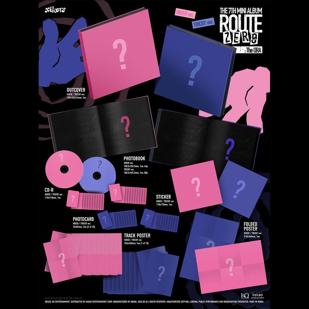 [Pre-order] xikers 7TH MINI ALBUM [ROUTE ZERO  The ORA] (TRICKY ver. / HIKER ver.) + Free Gift
