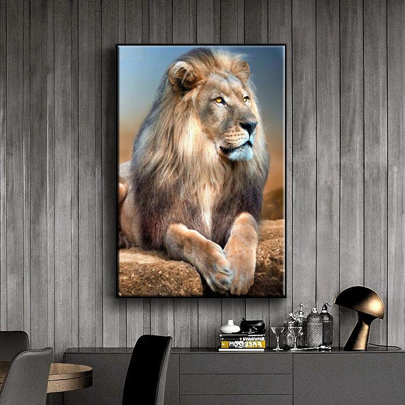 5D-Diamantgemälde zum Selbermachen, der wilde Löwe, Kreuzstich-Set, voller Diamant-Stickerei, Mosaikkunst, Bild von Strasssteinen, Dekor, Geschenk