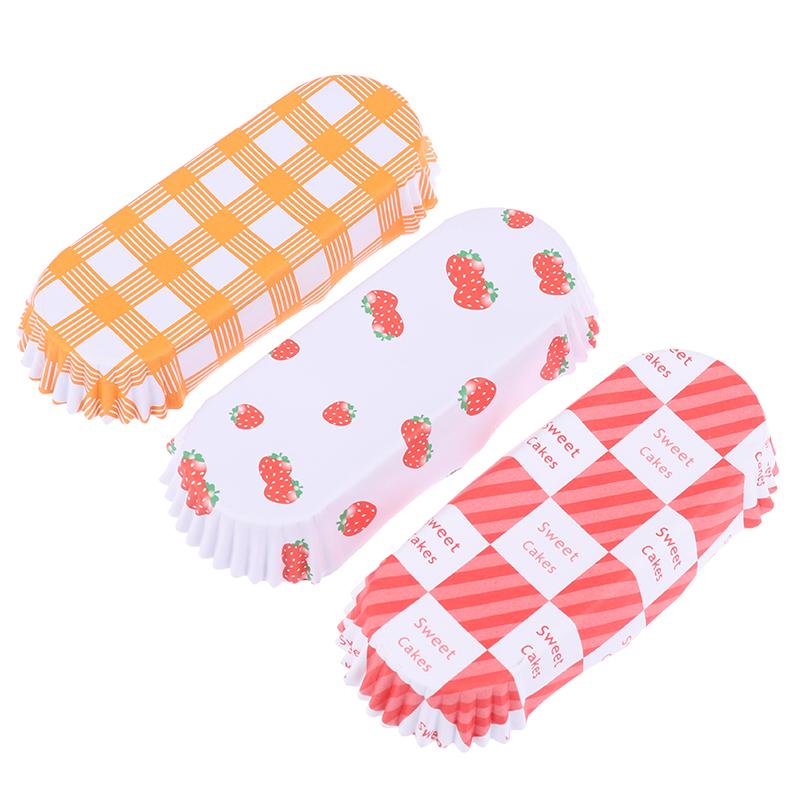 100 Stück Einweg-Muffin-Förmchen Fettabweisende Backförmchen Antihaft-Papier-Backförmchen Bootsform Kuchenpapier Muffin-Förmchen