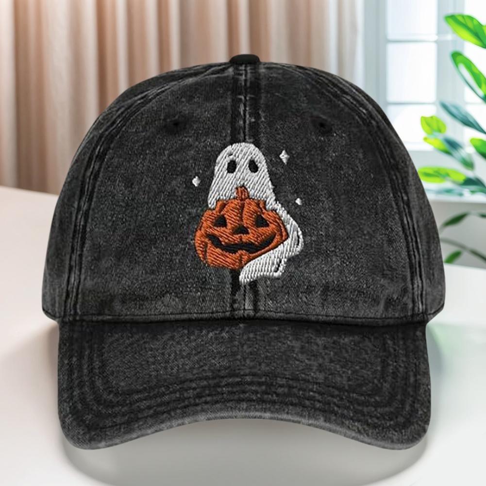 Hot Halloween Pumpkin Face Baseball Cap Embroidery Pumpkin Ghost Baseball Hat for Men Women Outdoor Activities Fishing Camping