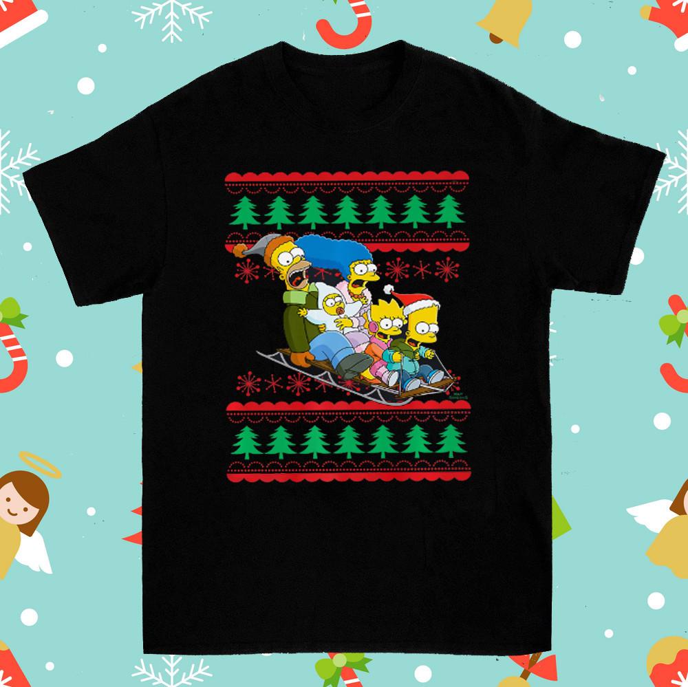 

The Simpsons Family Christmas Unisex Sizes S to 4XL Tshirt YI1230 Unisex T-Shirt XXXL