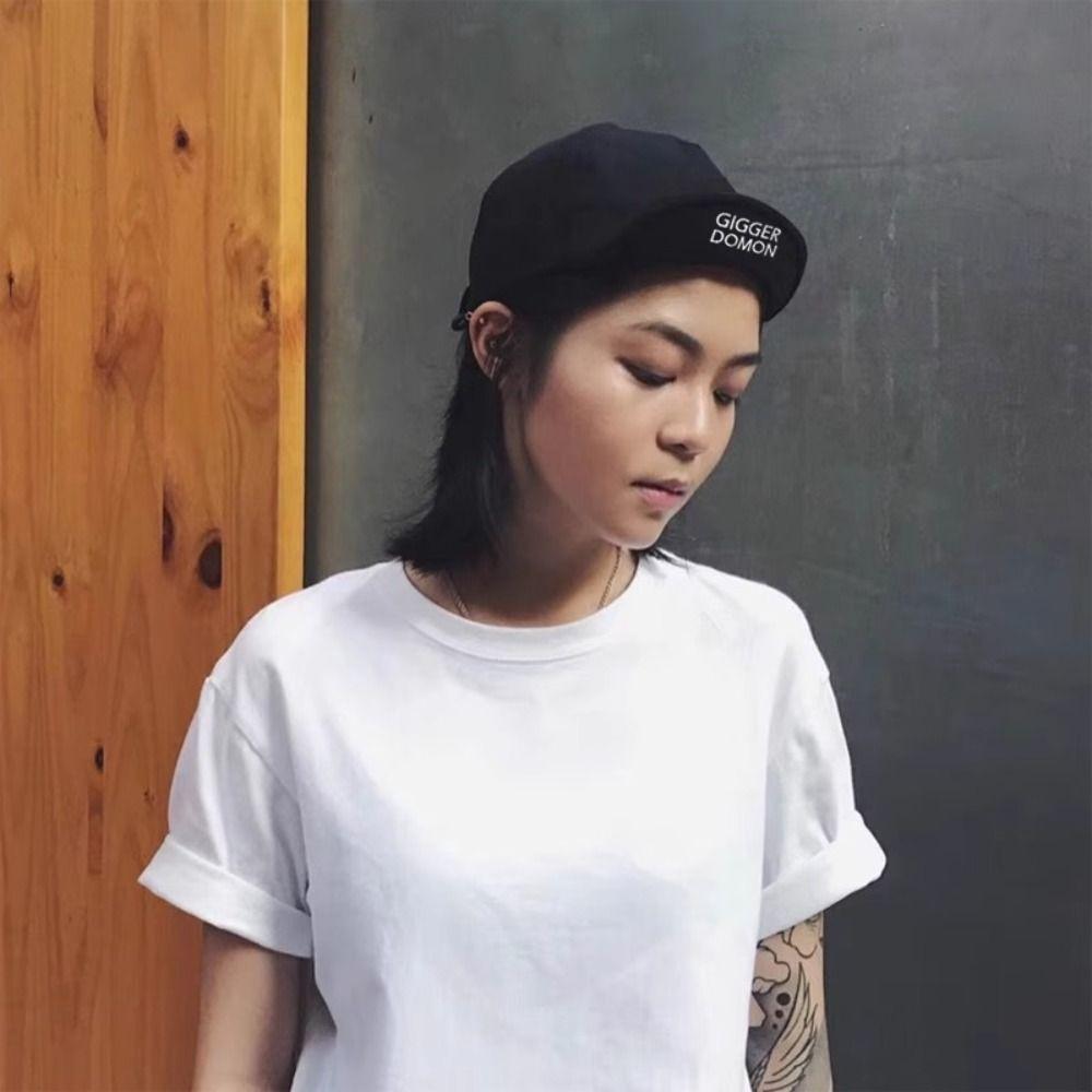 Fashion Letter Embroidered Baseball Cap Breathable Short Brim Sports Hat Adjustable Duck Tongue Hat Outdoor