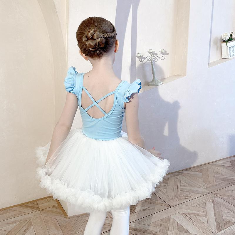 Children's Dance Clothing Autumn Girls Practice Clothing Sleeveless Grade Examination Chinese Dance Toddler Tutu Two-piece Set