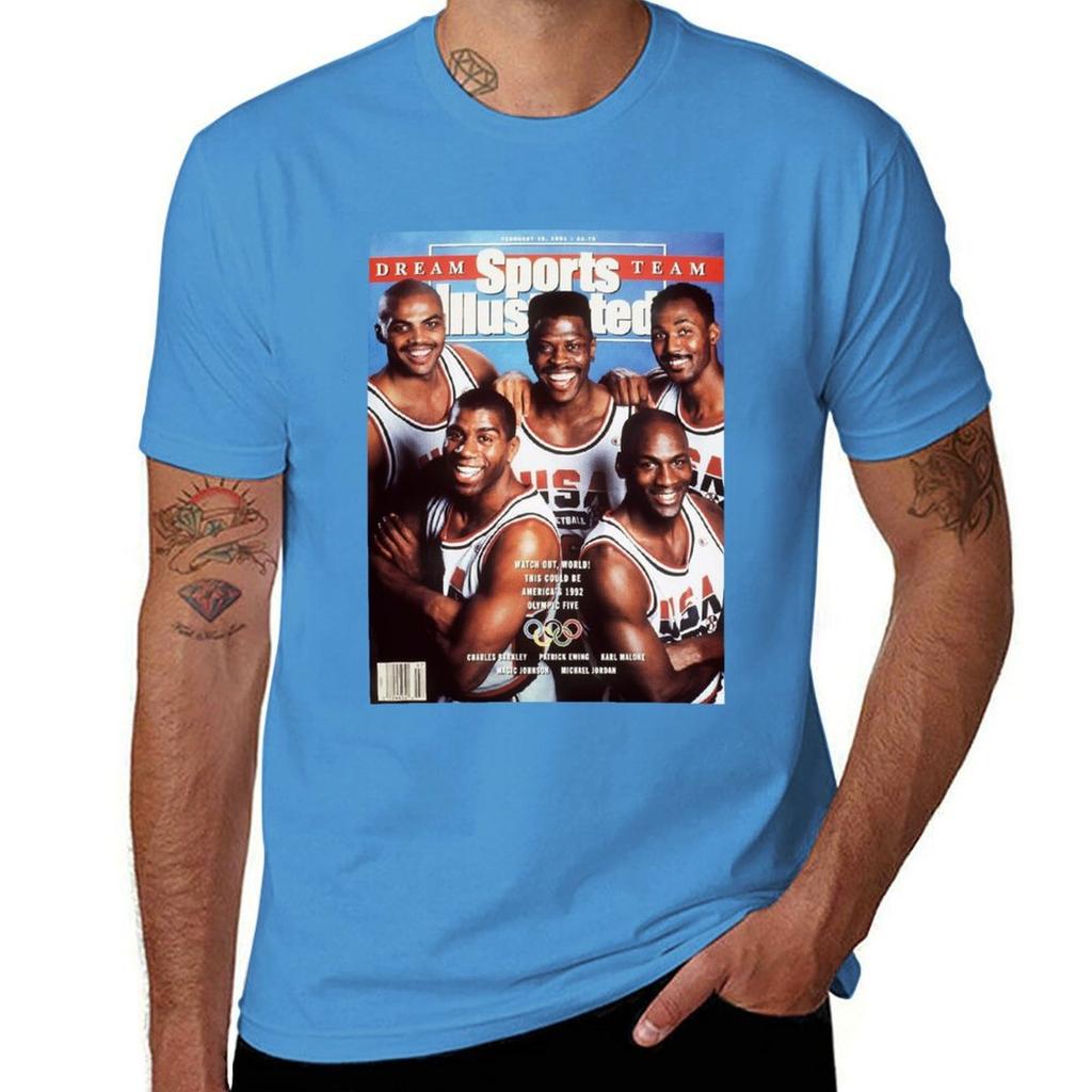 Dream Team USA Vintage 1992 Basketball Gift for Basketball Fan T-Shirt Tops Graphics Vintage Fitted T Shirts for Men