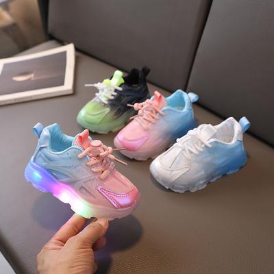 2024 neue Kinder Schuh Herbst Weiche Sohle Beleuchtung Schuhe für Jungen Bunte Schule Casual Mädchen Schuhe Atmungsaktive Turnschuhe Zapatillas