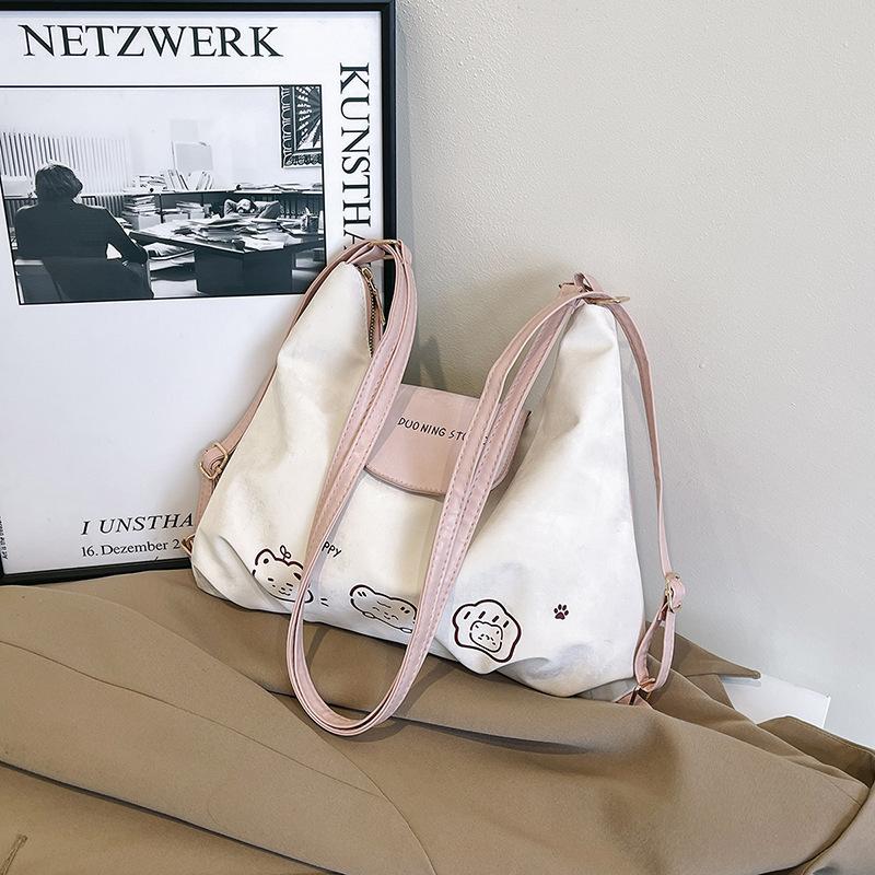 Women's bag 2025 new cute foreign style niche fashion simple commuting texture versatile shoulder backpack