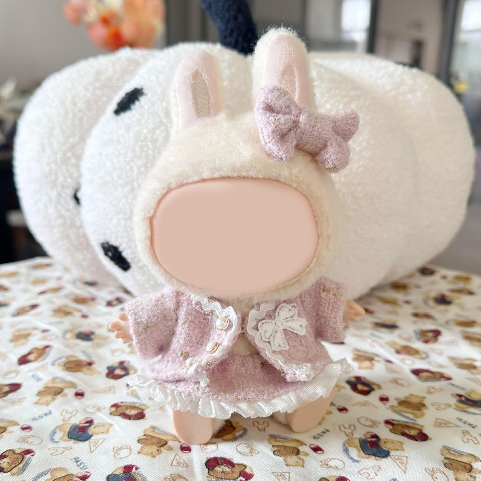 

Кукольная одежда юбка костюм одежда очаровательная для детей подарок на день рождения мягкий стильный наряд розовый