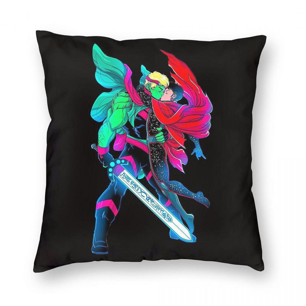 Wiccan Vision Kiss Hulkling Square Pillowcase Polyester Linen Velvet Creative Zip Decor Sofa Seater Cushion Case
