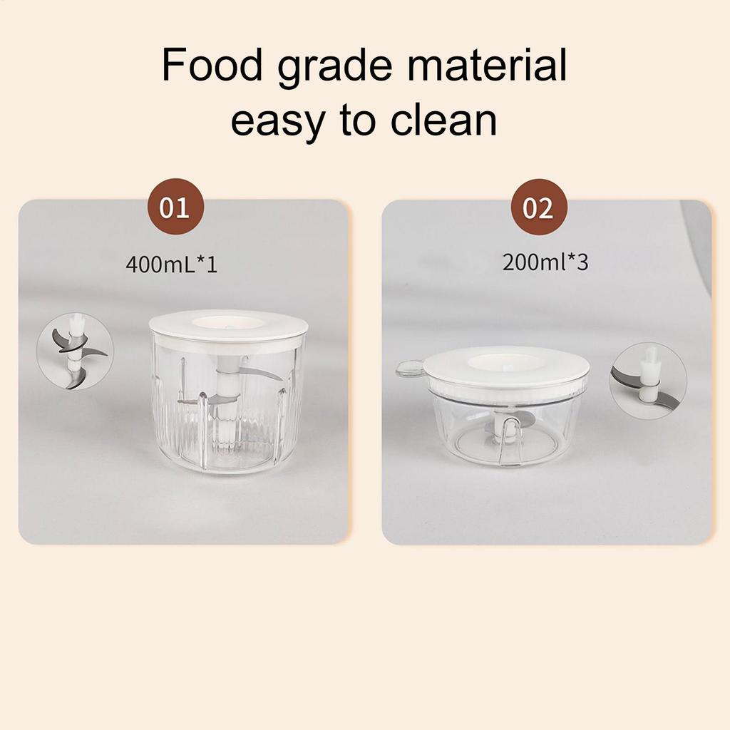 Kitchen Vegetable chopper Baby food processor protable meat grinder  Dishwasher safe Electric Shredder for Meal Prepping Fruit