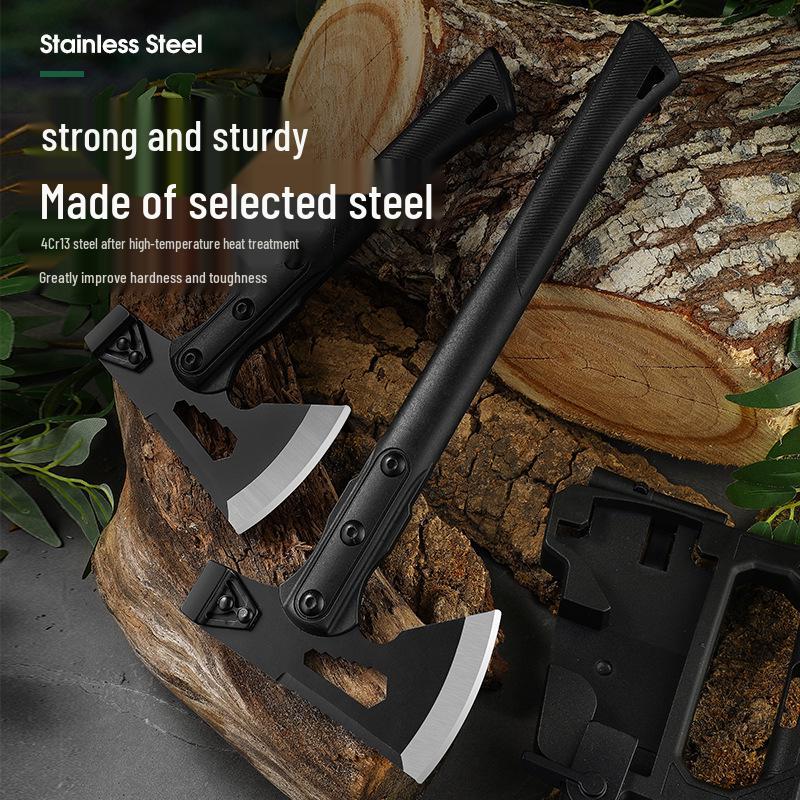 Axe Outdoors Camping & Tactical Multifunctional Axe for Woodworking, Chopping, and Firefighting
