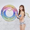 Rainbow Sequin Swimming Rings Pool Float Thickened Inflatable Water Toys For Beach Lake Pool