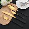 16pc Cutlery Set Stainless Steel Rainbow Dinnerware Knife Fork Spoon Steak Knife Fork Tea Spoon Suitable for Restaurant Kitchen