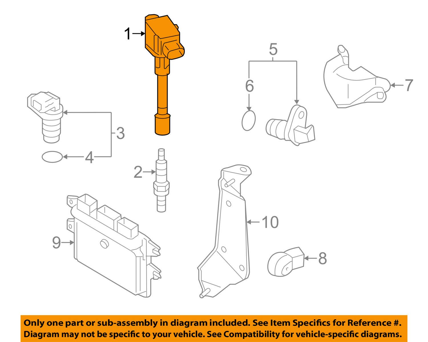 

NISSAN 22448-1HC0A Genuine Nissan Parts Ignition Coil