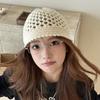 Hollow Out Crochet Pullover Hat Bohemian Style Weave Cap Sweet Knitted Beanies Hat  Girls