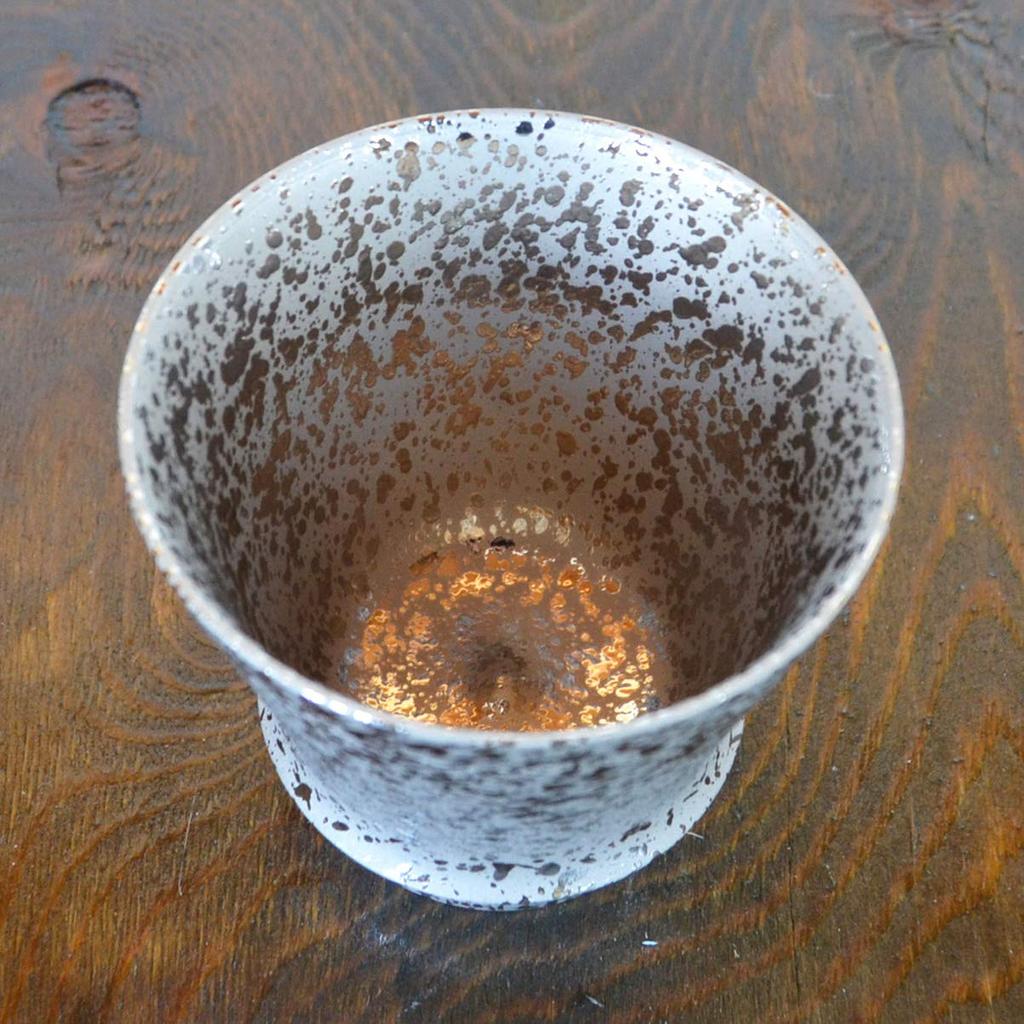 Shochu Glass Arita Ware Stylish Silver Color Supreme Shochu Glass Ceramic Made in Japan