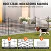 Garden Fence, No Dig Fence 36.6''(H)x29.5''(L) Animal Barrier Fence, Underground Decorative Garden Fencing with 2.5 Inch Spike Spacing, Metal Dog