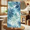 Artistic Tropical Leaf Beach Towel, Blue Green Palm Pattern Quick Dry Absorbent, Large Sand Free Travel Pool Essentials