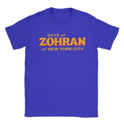 Humorvolle Schwule für Zohran Mamdani für New York City T-Shirts für Männer Baumwoll-T-Shirt Kurzarm-Tees Übergröße Kleidung