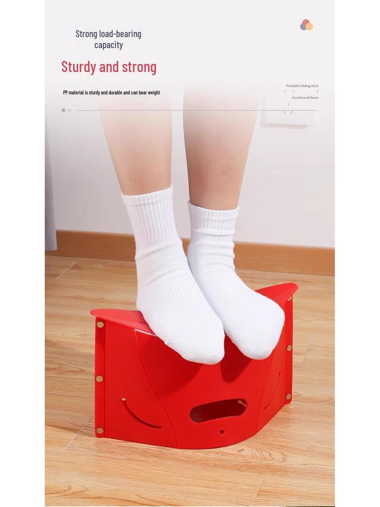 Portable Folding Plastic Stool for Travel & Outdoor Use