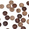50pcs Carved Brown Round Coconut Wood Buttons for Sewing DIY Crafts