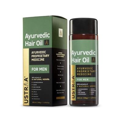 Huile capillaire ayurvédique 200 ml - aux 8 extraits d'herbes naturelles, à l'oignon rouge, au bhringaraj, à l'amla et au neem, pour lutter contre la chute des cheveux
