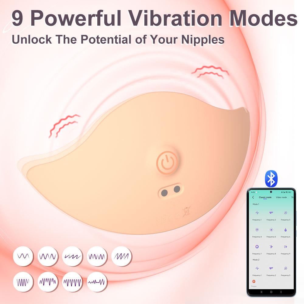 Wireless Remote Control Wearable Nipple Stimulator, Vibrating Breast Massager for Foreplay and Intimate Pleasure